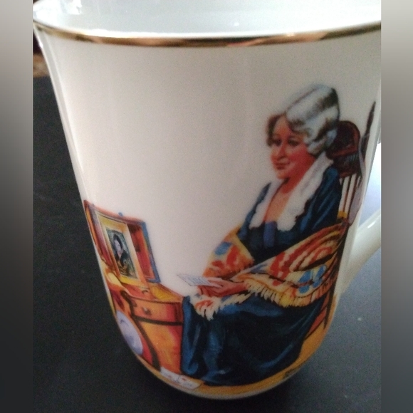 VGC 1983  Vintage Norman Rockwell Pair of Mugs - Picture 4 of 9